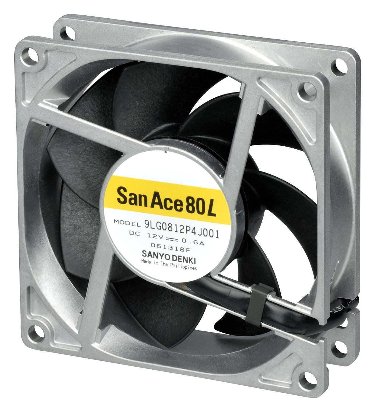 Sanyo Denki 9Lg0824P4J001 Dc Axial Fan, 73Cu.ft/min, Ball, 80Mm