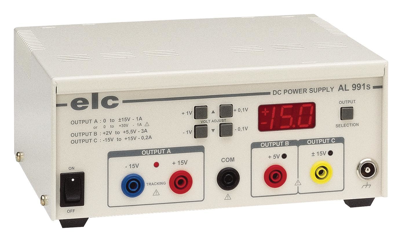 Elc Al991S Power Supply, 3Ch, 30V, 3A, Adjustable