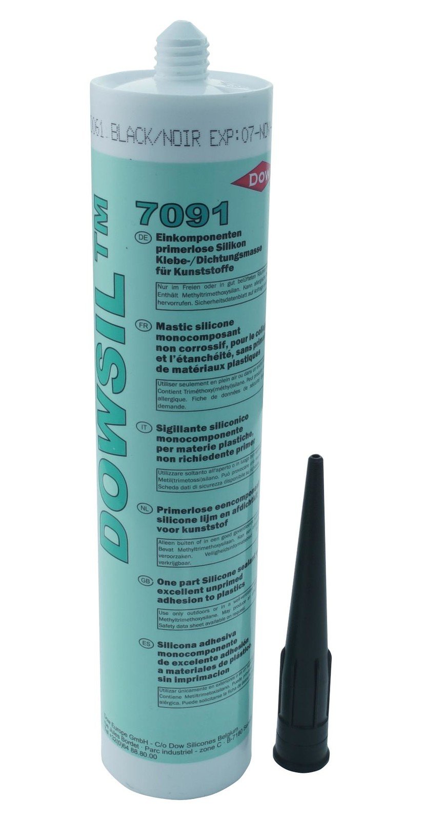 Dow 7093 Black, 310Ml Silicone Sealant, Cartridge, Blk