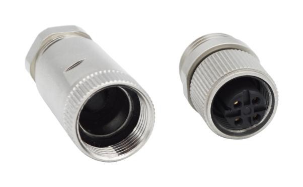 Norcomp 858-D04-203Rkt4 M12 Sensor Conn, Female, 4Pos, Cable