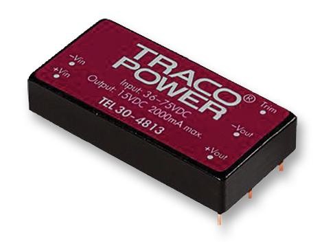 Traco Power Tel 30-2411 Converter, Dc/dc, 30W, 5.1V/5A