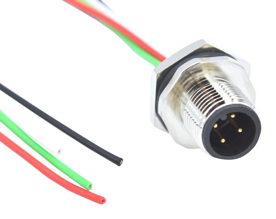 Norcomp Mpm12A04I12Cf02 Sensor Cord, M12 Plug-Free End, 304.8Mm