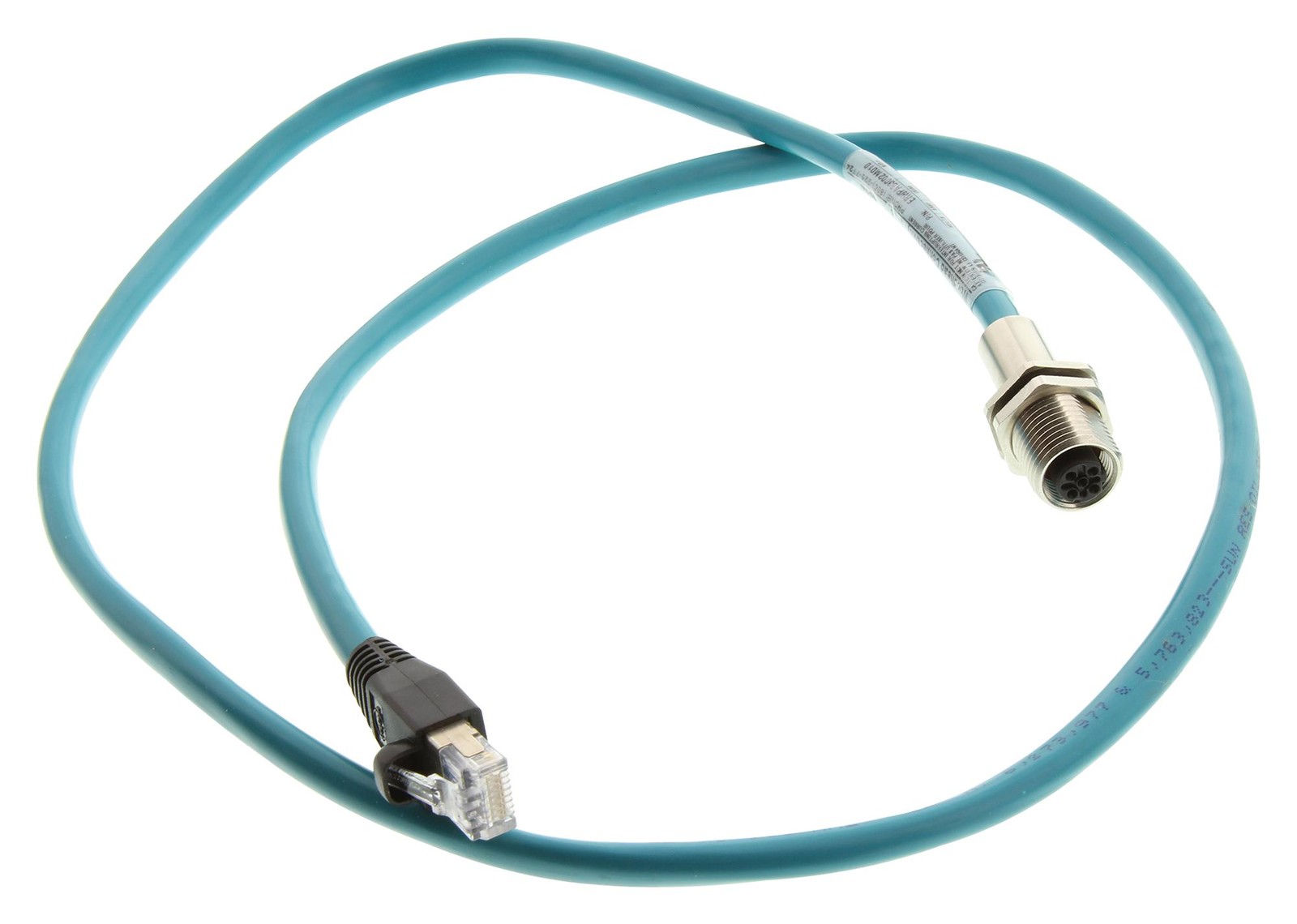 Molex 130058-0025 Sensor Cord, 4P M12 Rcpt-Rj45 Plug, 1M
