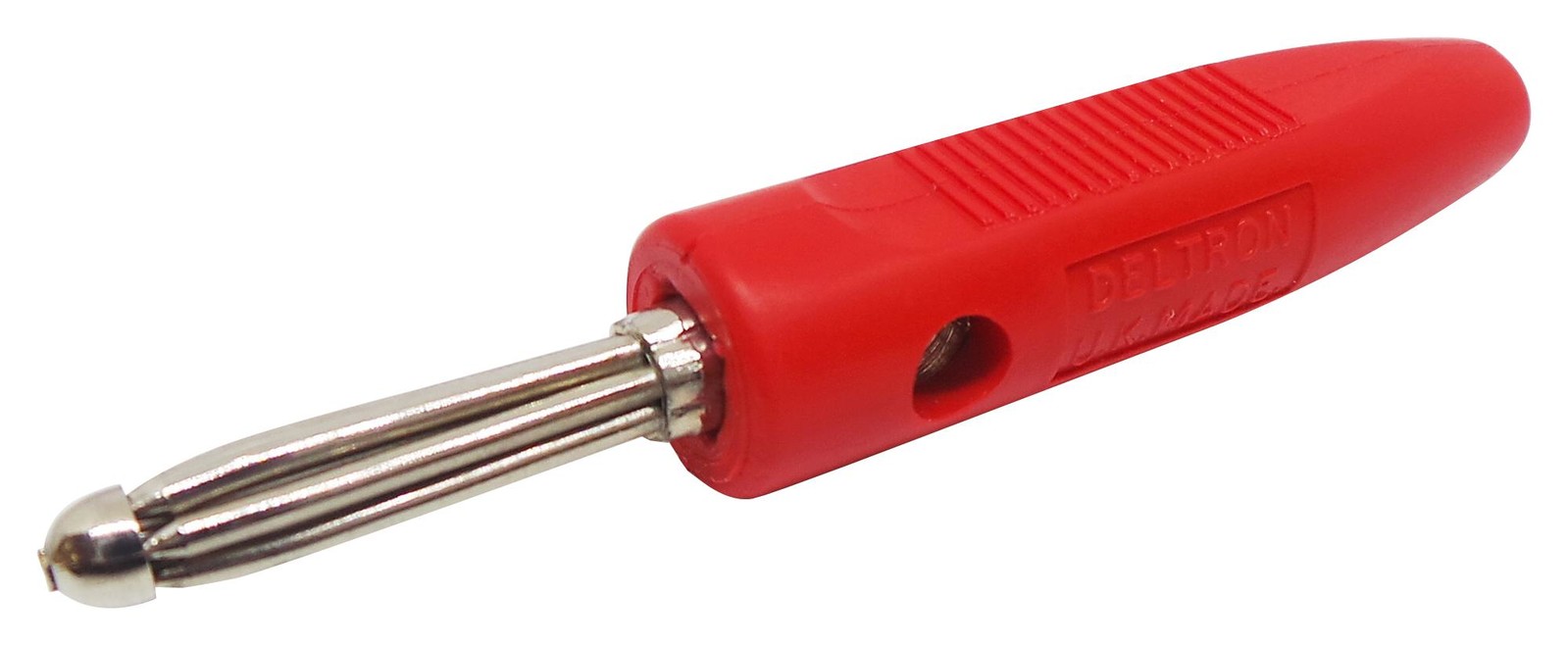 Deltron Components 555-0500-01 Plug, 4Mm, Bunch Pin, Red