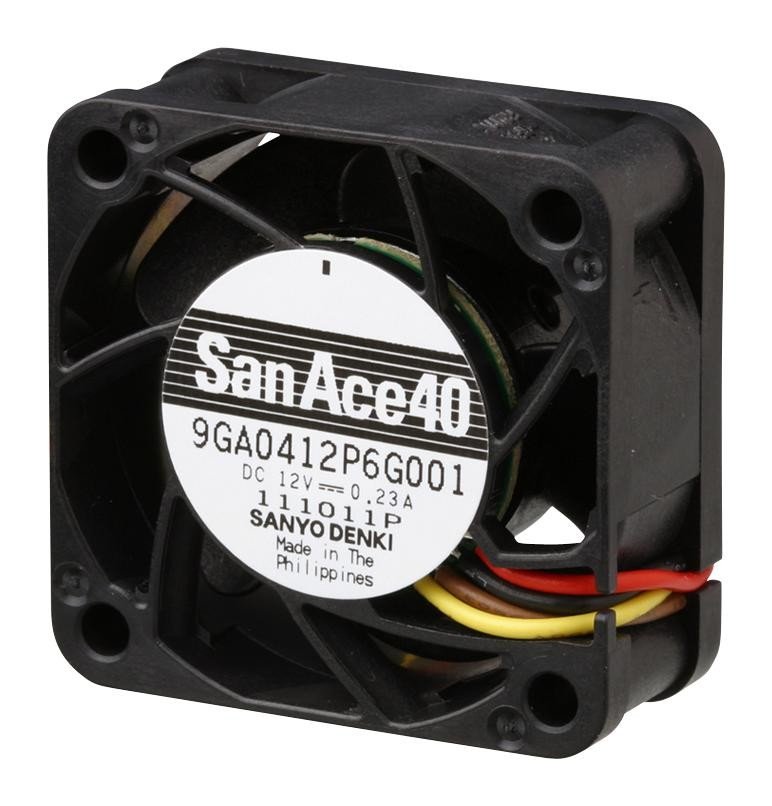 Sanyo Denki 9Ga0405P6H001 Dc Axial Fan, 11.65Cu.ft/min, Ball, 40Mm