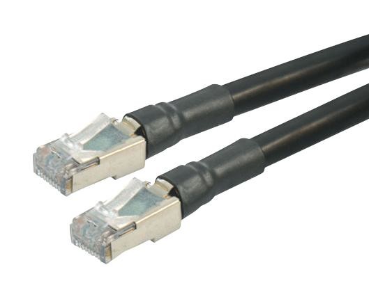 L-Com Trd695Ods-225 Patch Cord, Rj45 Plug-Plug, Blk, 225Ft