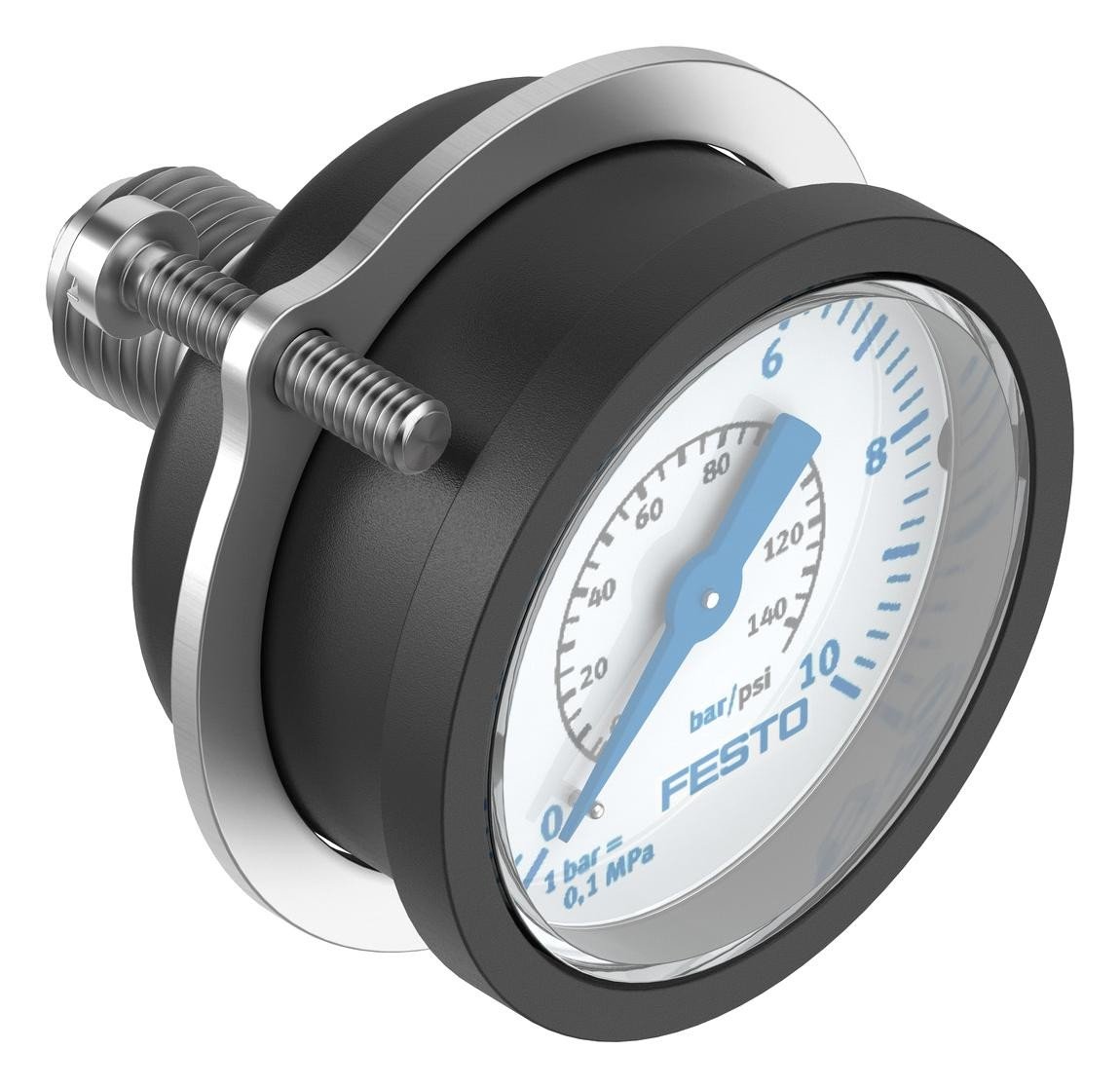 Festo Fma-40-10-1/4-En Flanged Pressure Gauge, 10Bar, G1/4