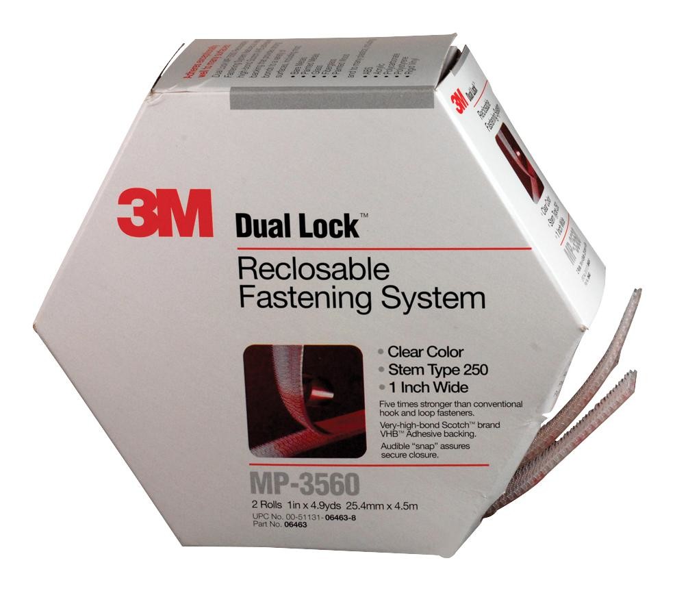 3M Mp-3560 Clear Reclosable Fastener, Pp, 1