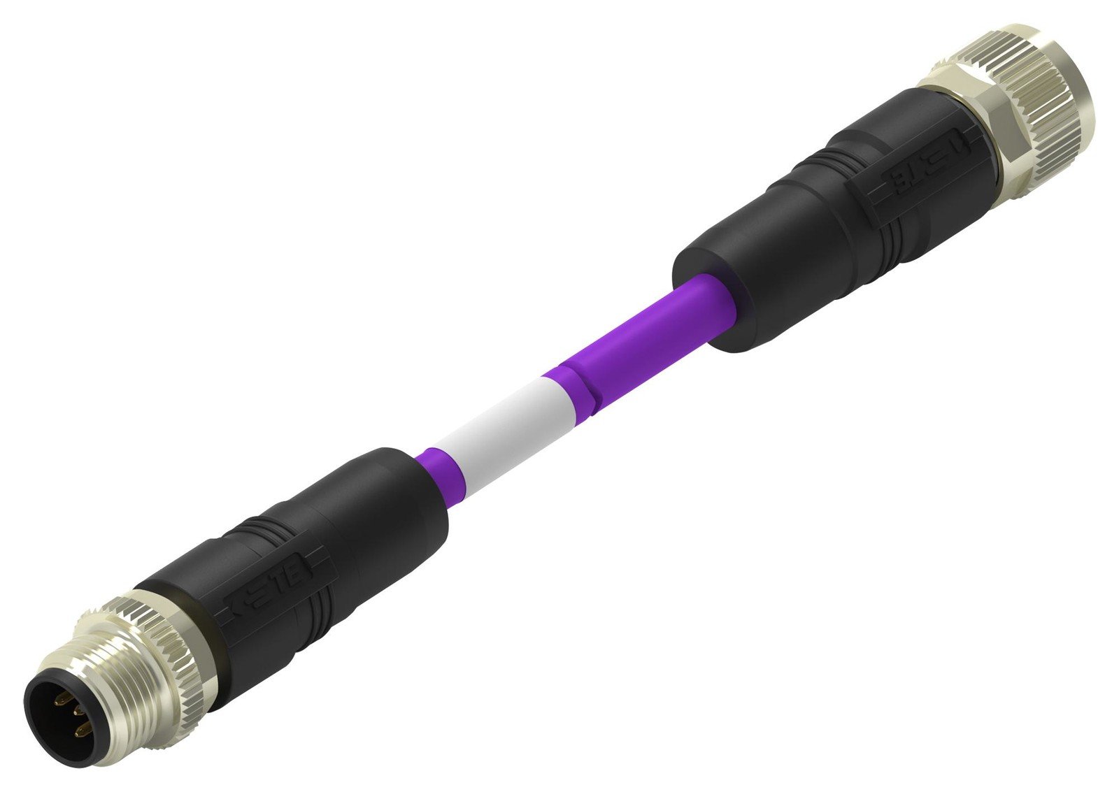 Te Connectivity Taa755A5501-001. Sensor Cord, 5P M12 Plug-M12 Rcpt, 19.7