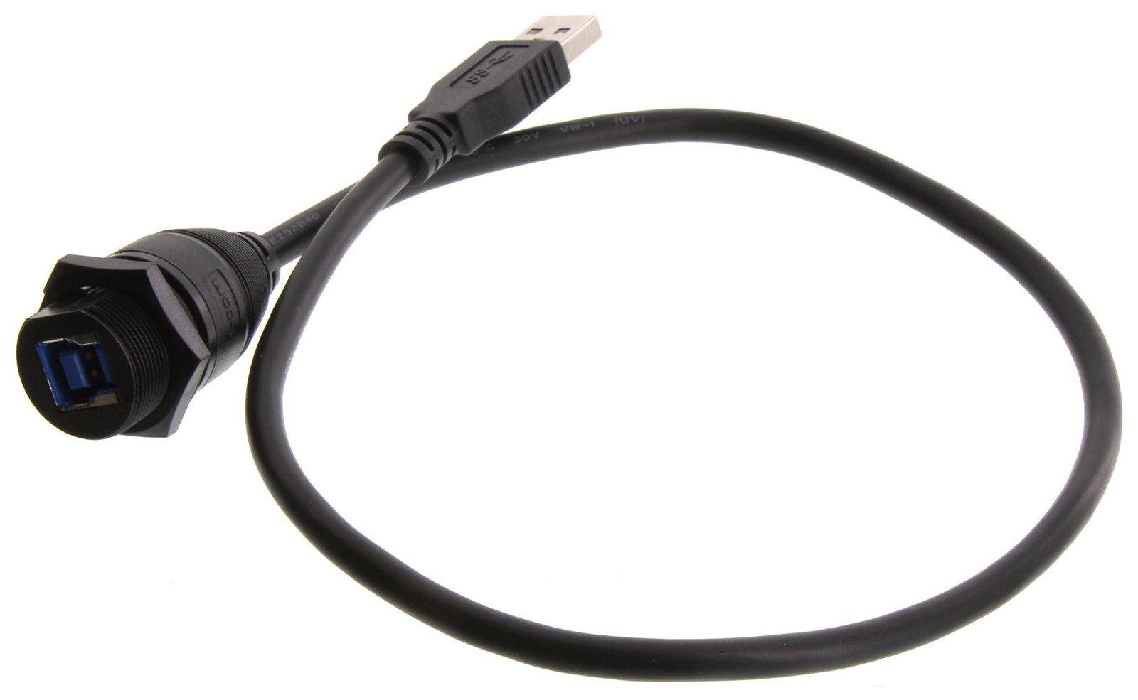 L-Com U3A00019-05M Usb Cable, 3.0 A Plug-B Rcpt, 19.7