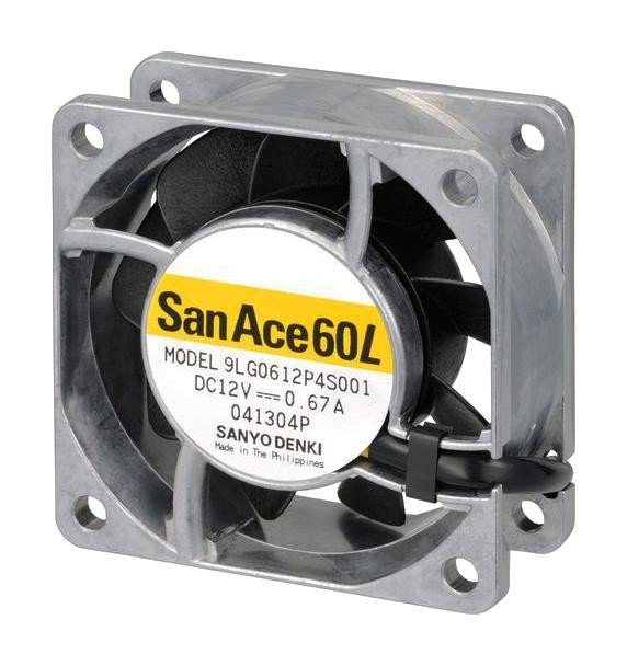 Sanyo Denki 9Lg0624P4S001 Dc Axial Fan, 49.4Cu.ft/min, Ball, 60Mm