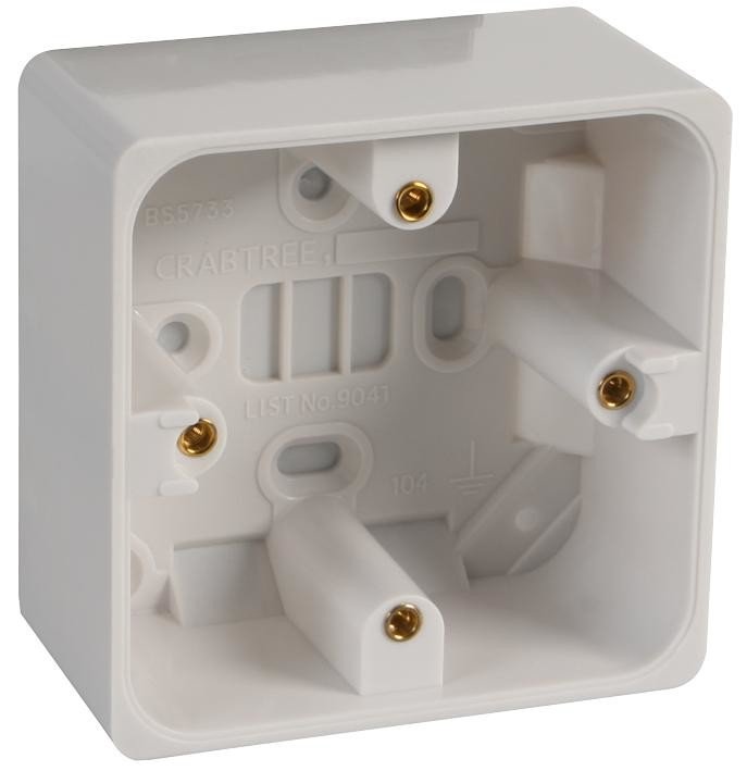 Crabtree 9041 1G 44Mm Moulded Box Surface