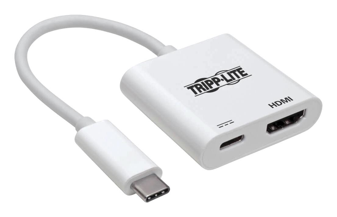 Eaton Tripp Lite U444-06N-H4K6Wc Usb-C To Hdmi Adapter W/pd, Hdcp2.2, Wht