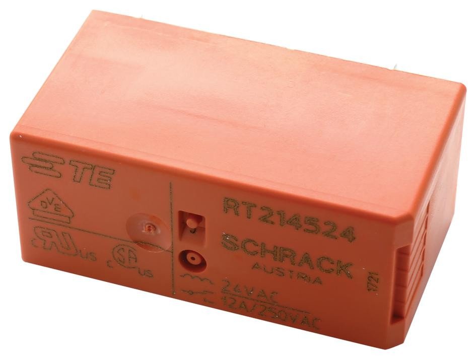 Schrack - Te Connectivity Rt134024.. Power Relay, Spst-No, 24Vdc, 12A, Tht