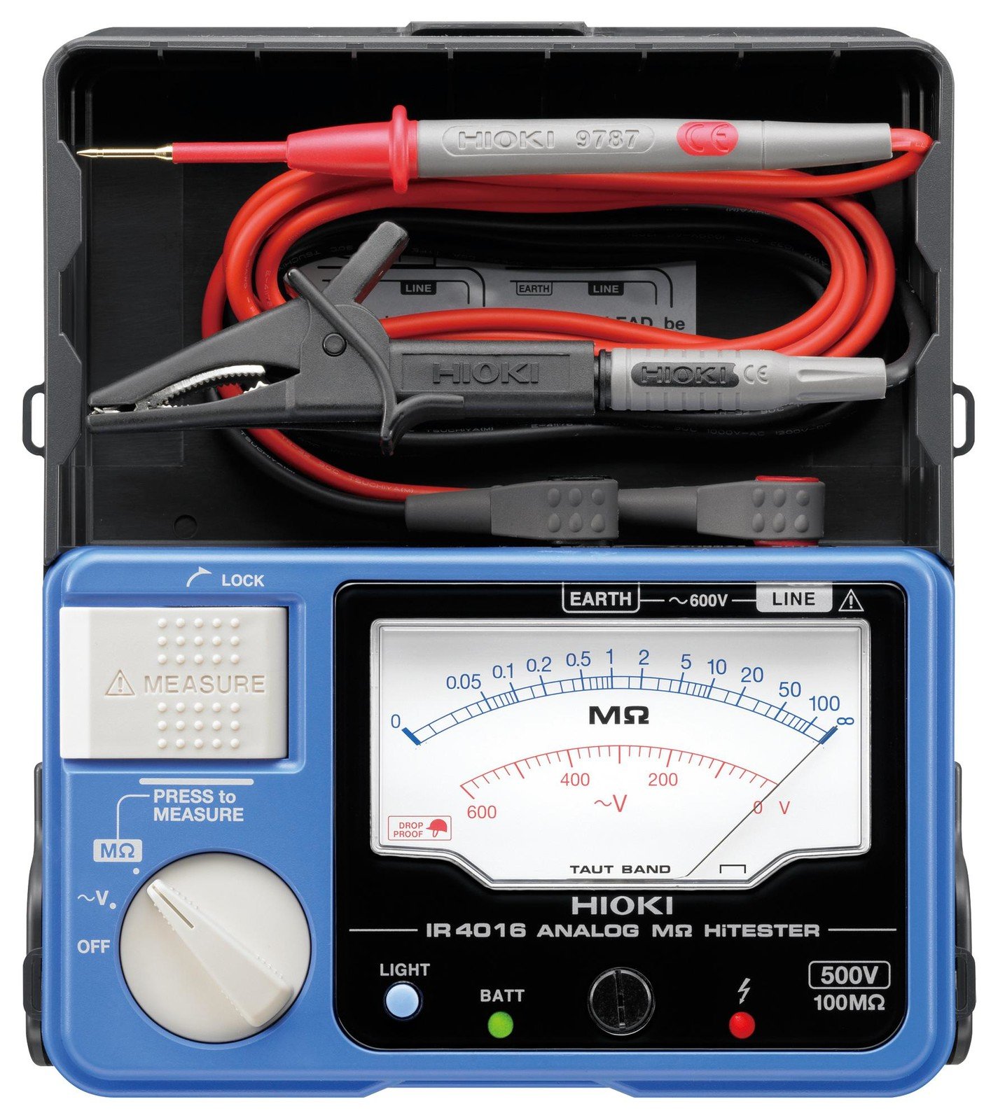 Hioki Ir4016-20 Analogue Megohmmeter, 100Mohm, 500Vdc