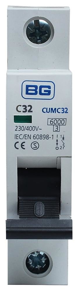 Bg Electrical Cumc32-01 32A Type C Mcb, Single Pole, 6Ka