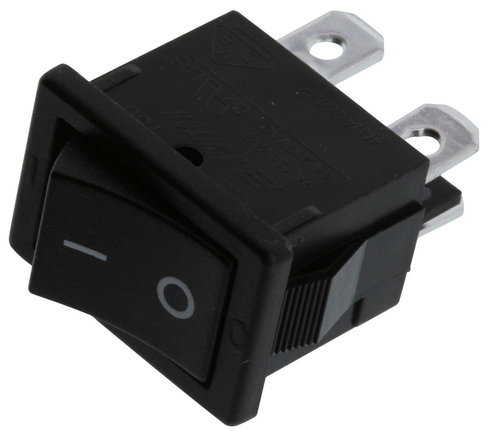 E-Switch R1973Bblkblkff0 Rocker Switch, Dpst, 9A, 125Vac, Black