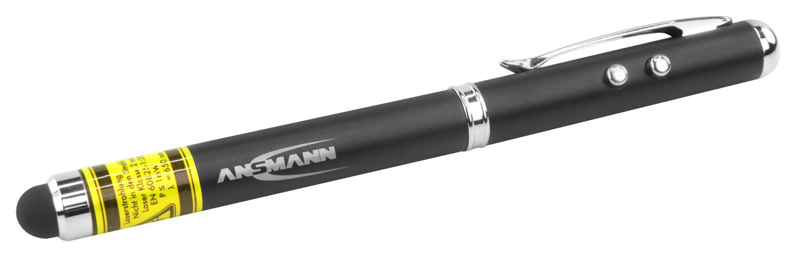 Ansmann 1600-0271 Touch Screen Stylus 4-In-1, Led Penlight