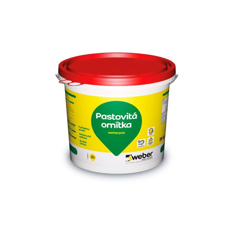 Omítka pastovitá weberpas extraClean active zrnitá 1,5 mm ZL00 25 kg