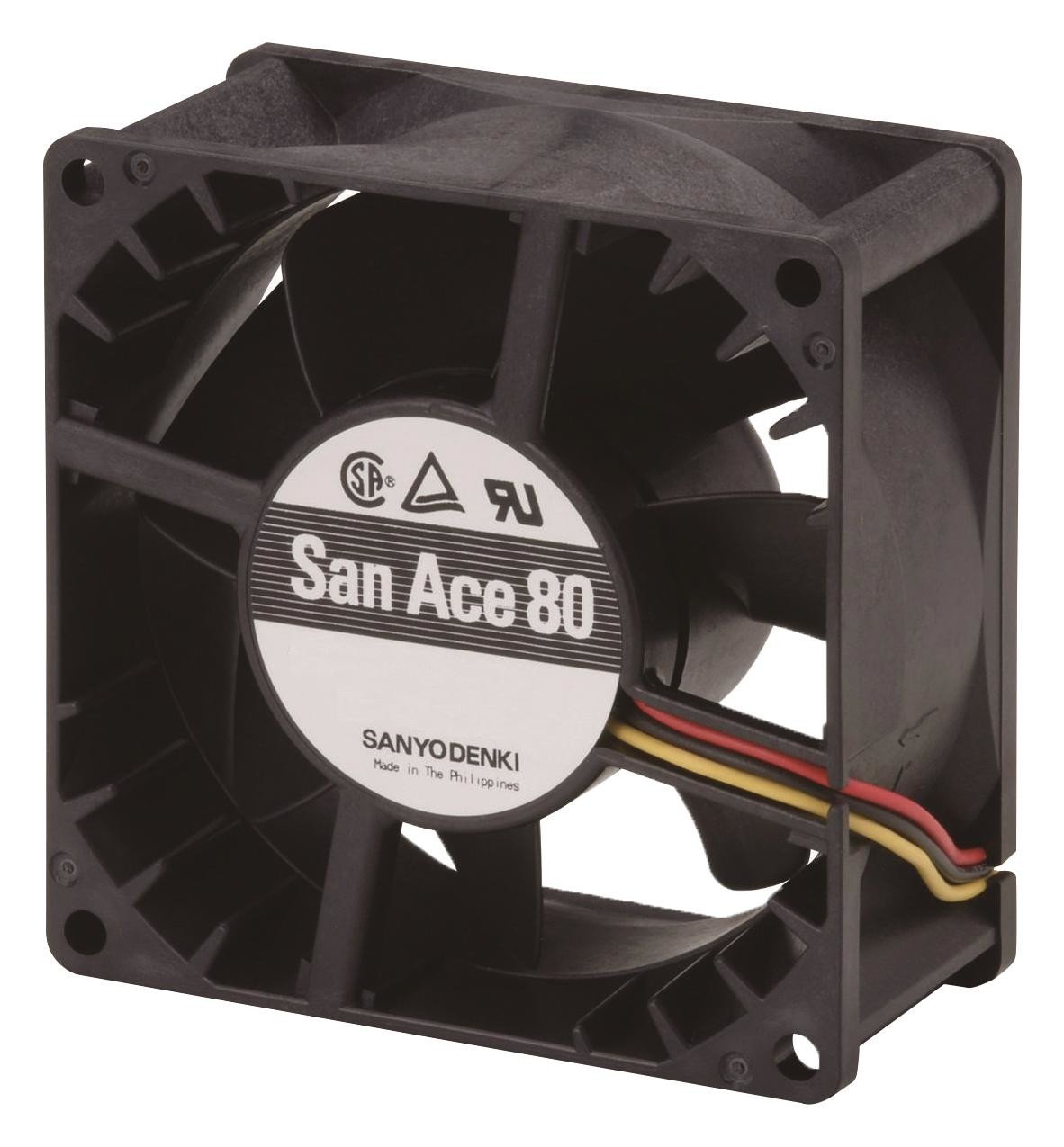 Sanyo Denki 9G0812H101 Axial Fan, Dc, 0.9A, 80Mm, 80.5Cfm