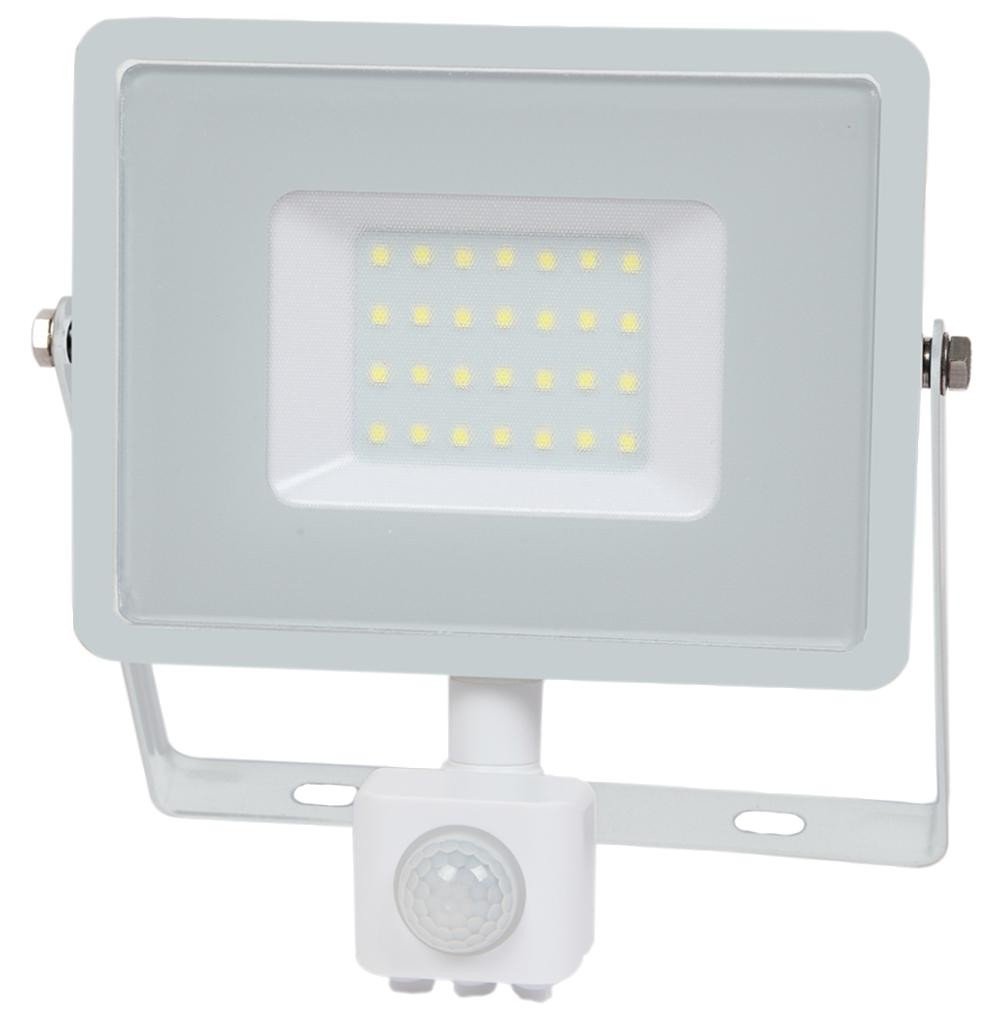 V-Tac 459 Vt-30-S Vt-30-S 30W Pir Floodlight 6400K White