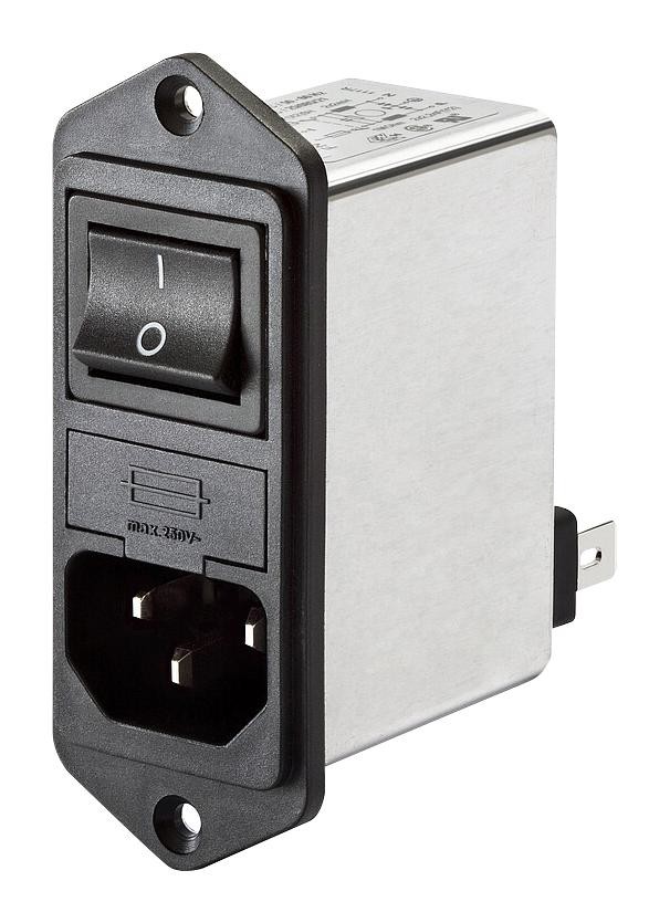 Schaffner Fn286-4-06 Filter, 4A, 2 Fuse, Snap In