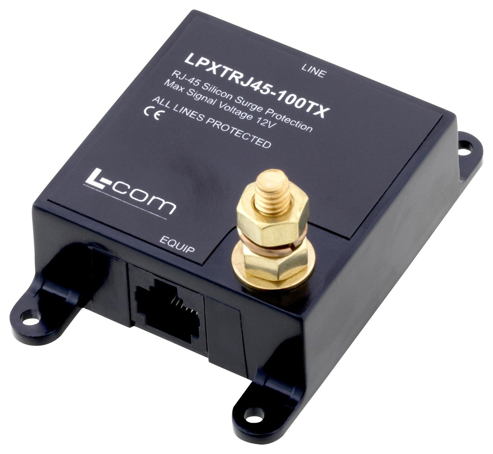 L-Com Lpxtrj45-100Tx Enet Surge Protector, 1Port, Panel