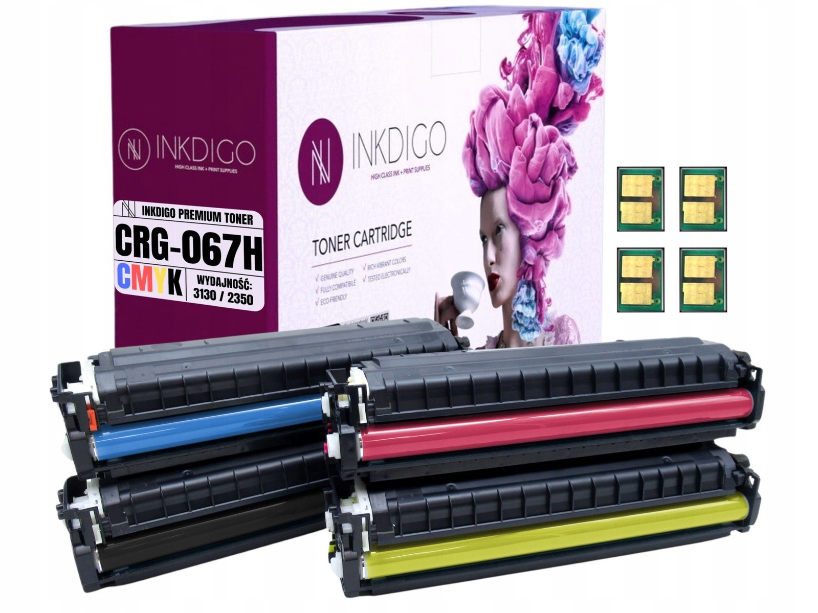 4x 067H Toner náhradní pro tiskárny Canon MF657 655 651 Lbp 631 633