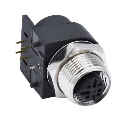 Norcomp 861-D04-213R004 M12 Sensor Conn, Female, 4Pos, Panel