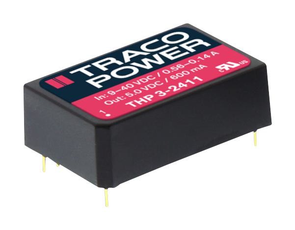 Traco Power Thp 3-7211 Dc-Dc Converter, Medical, 5V, 0.6A