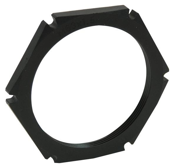 Wiska 10061785 Locknut, M40 Black Polyamide 5Pk