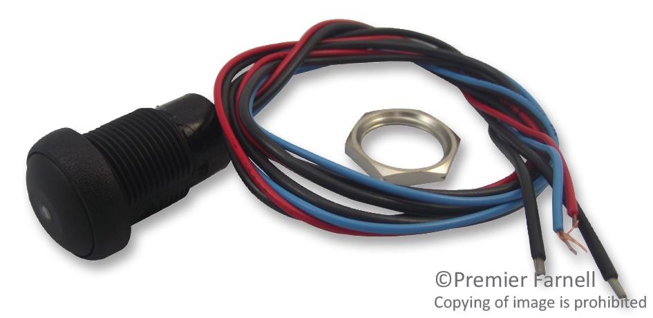 Apem Irr3F422L0B Switch, No, Round, Blue Led, Ip67