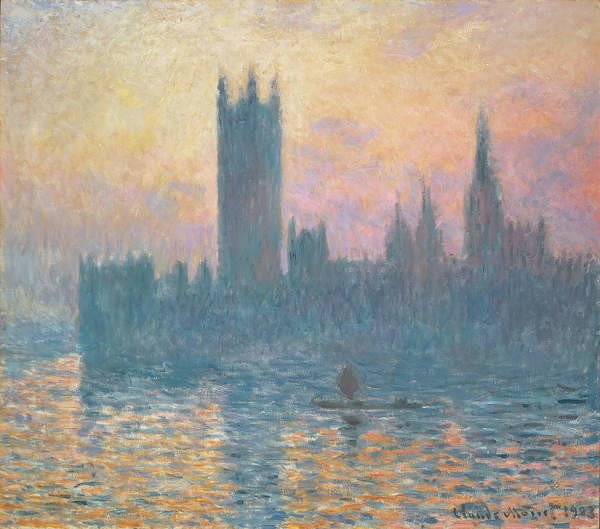 Claude Monet Claude Monet - Obrazová reprodukce The Houses of Parliament, Sunset, 1903, (40 x 35 cm)