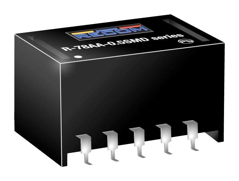 Recom Power R-78Aa3.3-0.5Smd-R Dc-Dc Converter, 3.3V, 0.5A