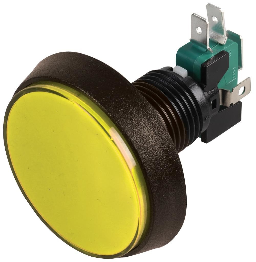 Rjs Electronics Rjs-Gme4-Y-12V-D Switch, Illum, Mom, 12V, 52.8Mm, Yellow