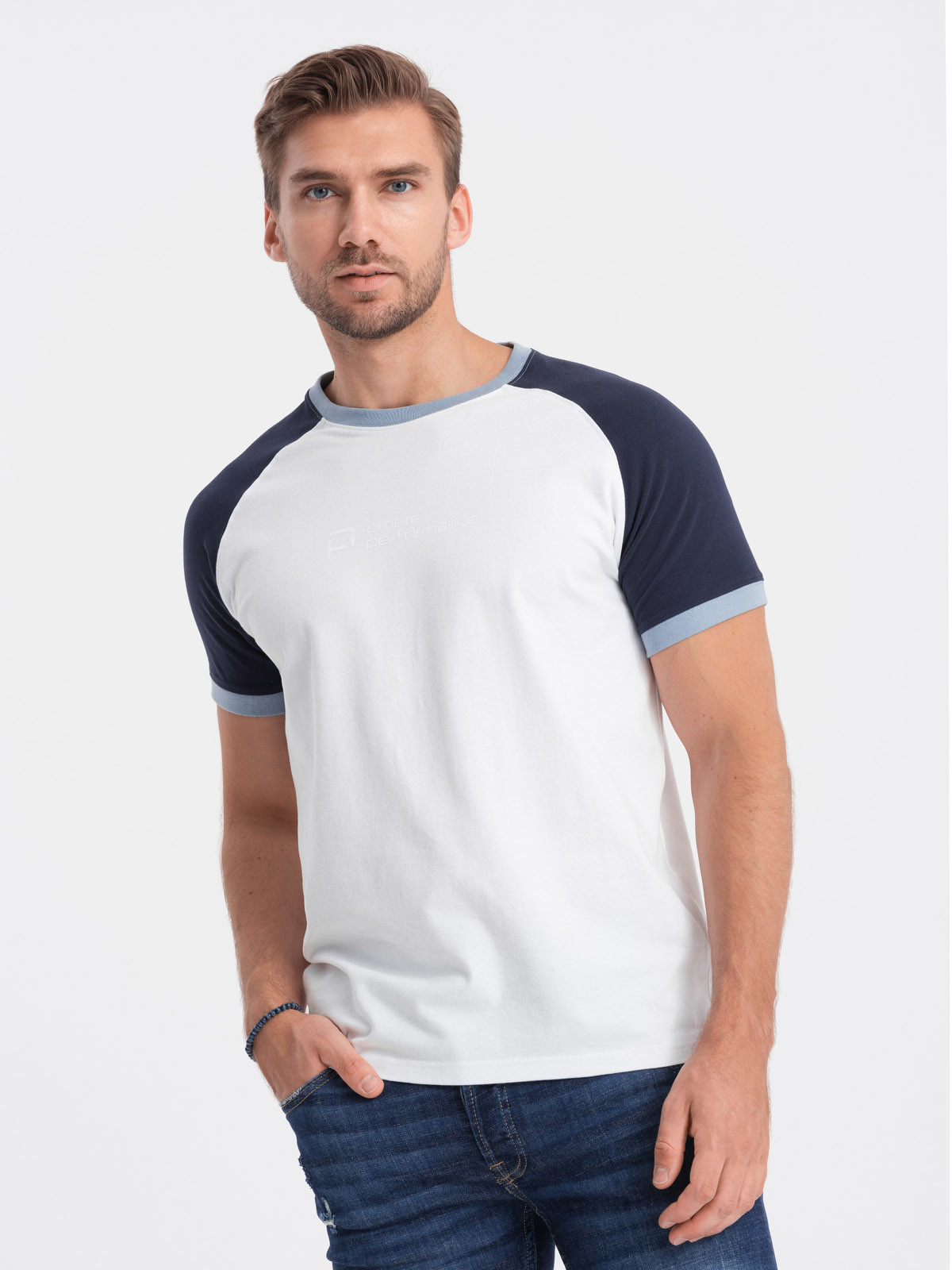 Men's cotton reglan t-shirt V6 S1623