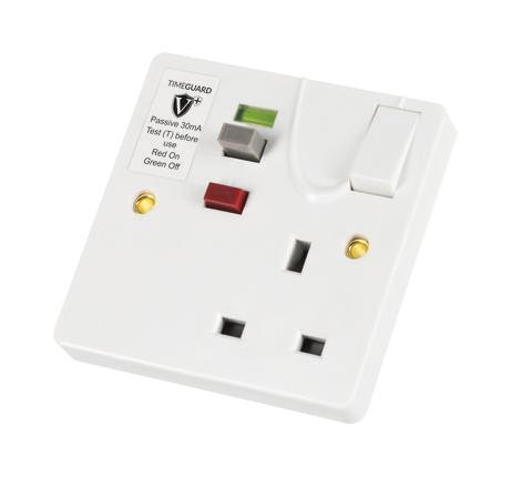 Timeguard Rcd02Wpvn Rcd Socket, 13A, 230Vac, Passive, 1 Gang