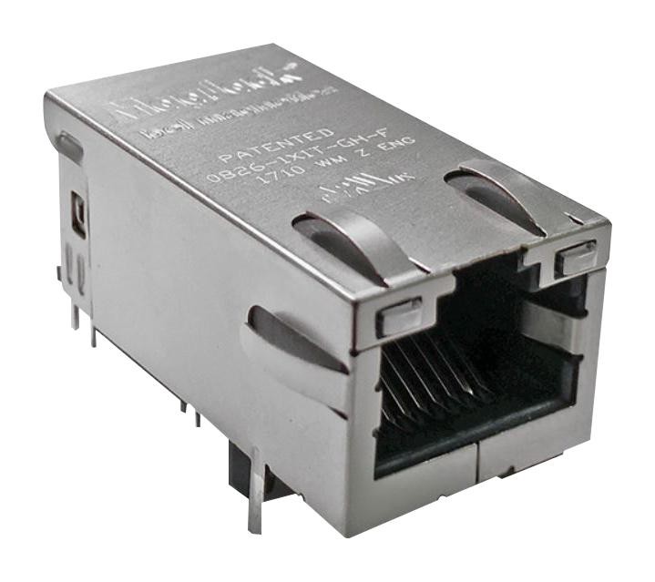 Bel Magnetic Solutions 0826-1G1T-43-F Rj45 Connector, Jack, 8P8C, 1Port, Th