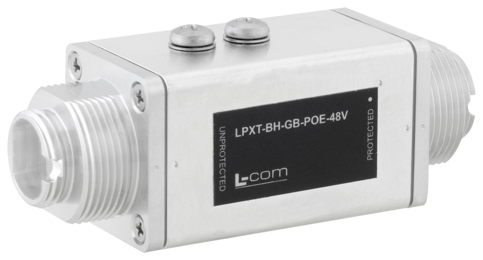 L-Com Lpxt-Bh-Gb-Poe-48V Enet Surge Protector, 1Port, Panel