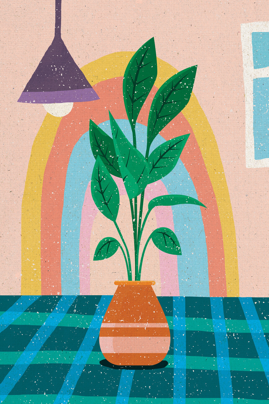 Aylin Demir Ilustrace Rainbow in the Living Room, Aylin Demir, (26.7 x 40 cm)