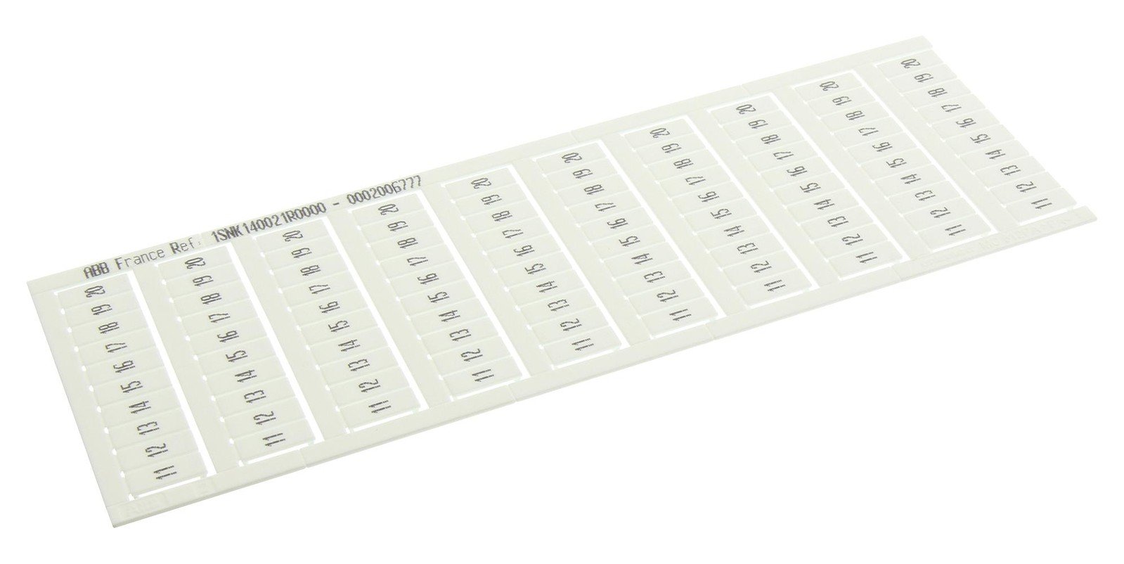 Entrelec - Te Connectivity 1Snk140021R0000 Marker Card, Pre-Printed, White, Tb