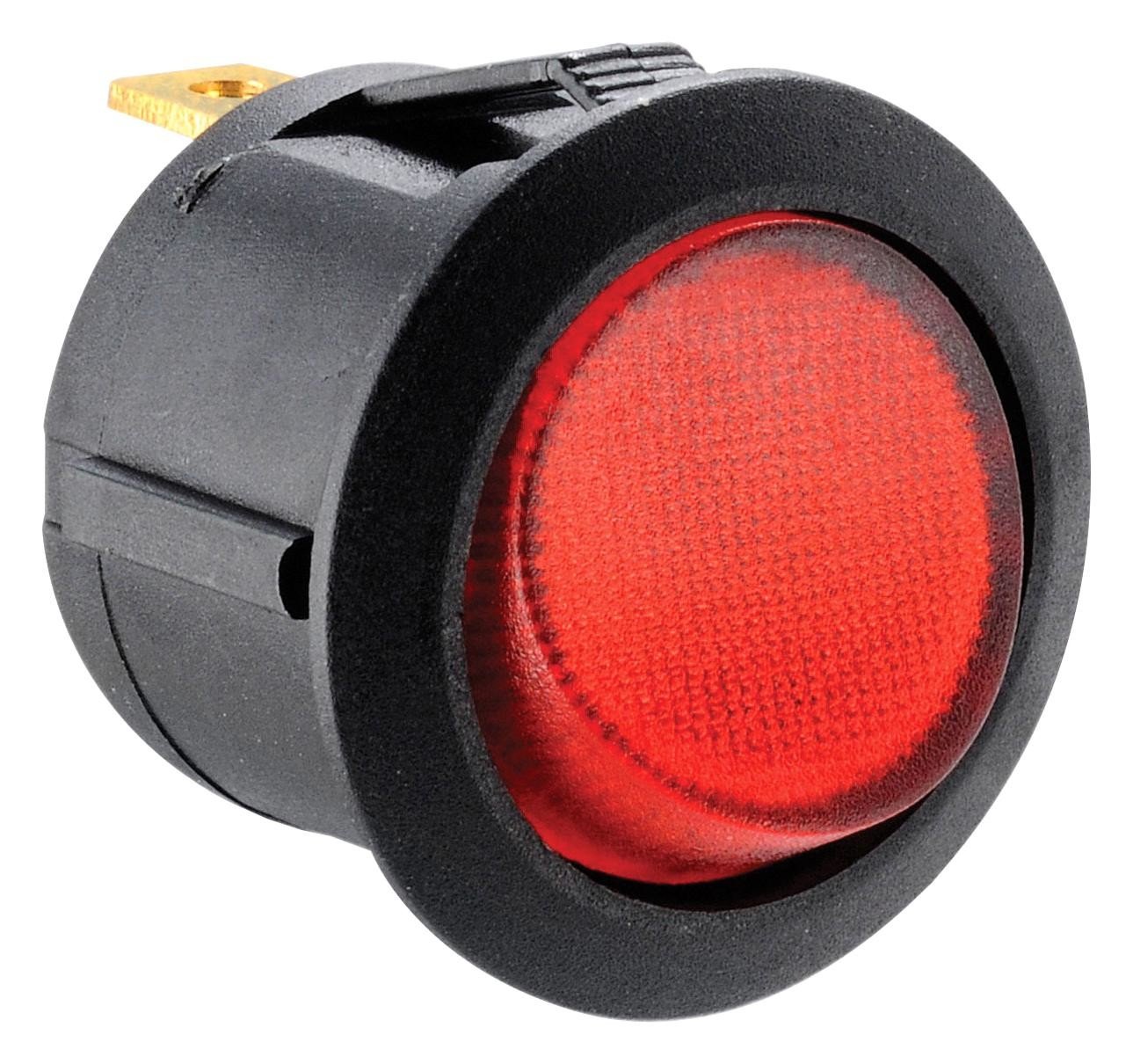 Multicomp Pro Mp004433 Rocker Sw, Spst, 24Vdc, Red, Panel