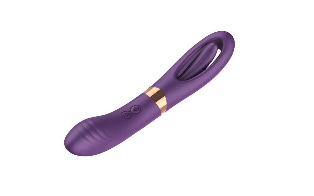 Funny Me Dual - Rechargeable, 2in1 Tongue Vibrator (Purple)