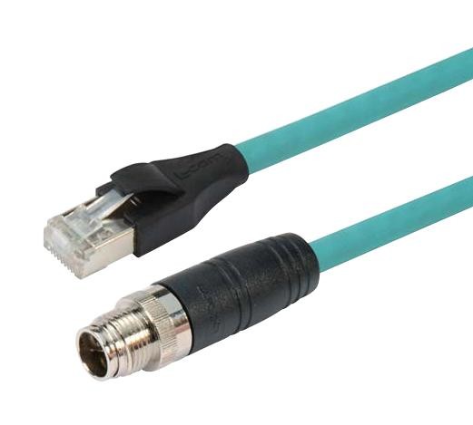 L-Com Trg610-T6T-2M Sensor Cord, M12 8Pos-Rj45 Plug, 6.6Ft