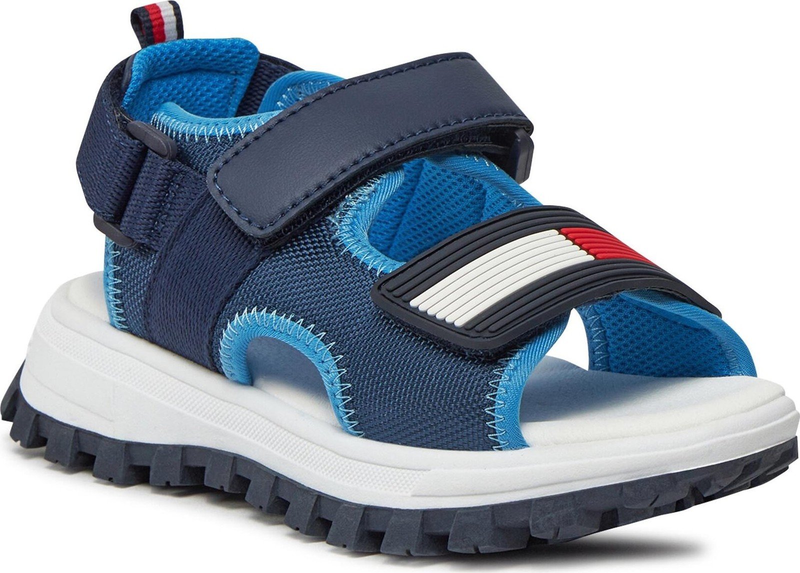 Sandály Tommy Hilfiger Flag Velcro Sandal T3B2-33434-1591 M Blue 800
