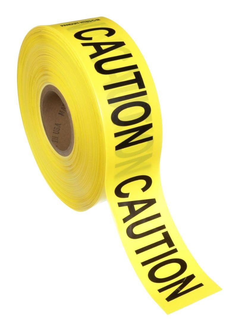 Panduit Htb3-C-M Barricade Tape, Caution, Black/yellow