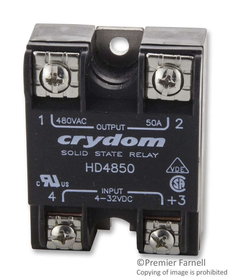 Sensata/crydom Hd4890-10 Ssr, Panel Mount, 530Vac, 32Vdc, 90A