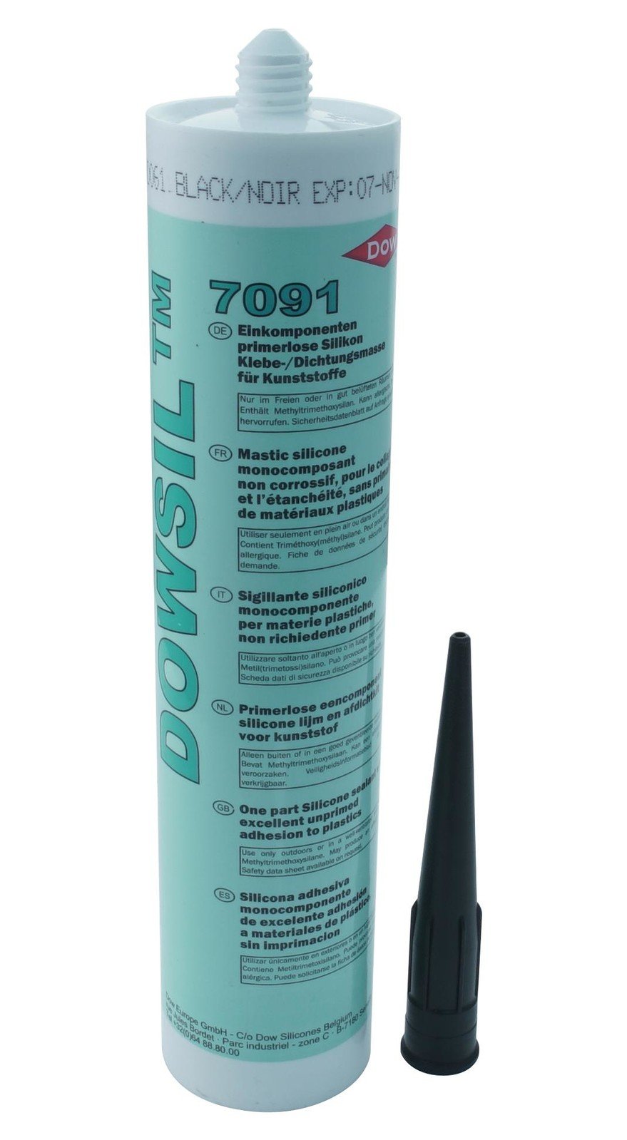 Dow 7091 Black, 310Ml Silicone Elastomer Sealant, Crt, Blk