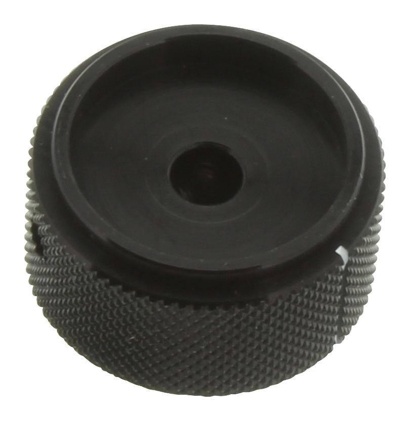 Alcoswitch - Te Connectivity Kln1250B1/4 Straight Knurled Knob, Alu, Blk, 31.8Mm