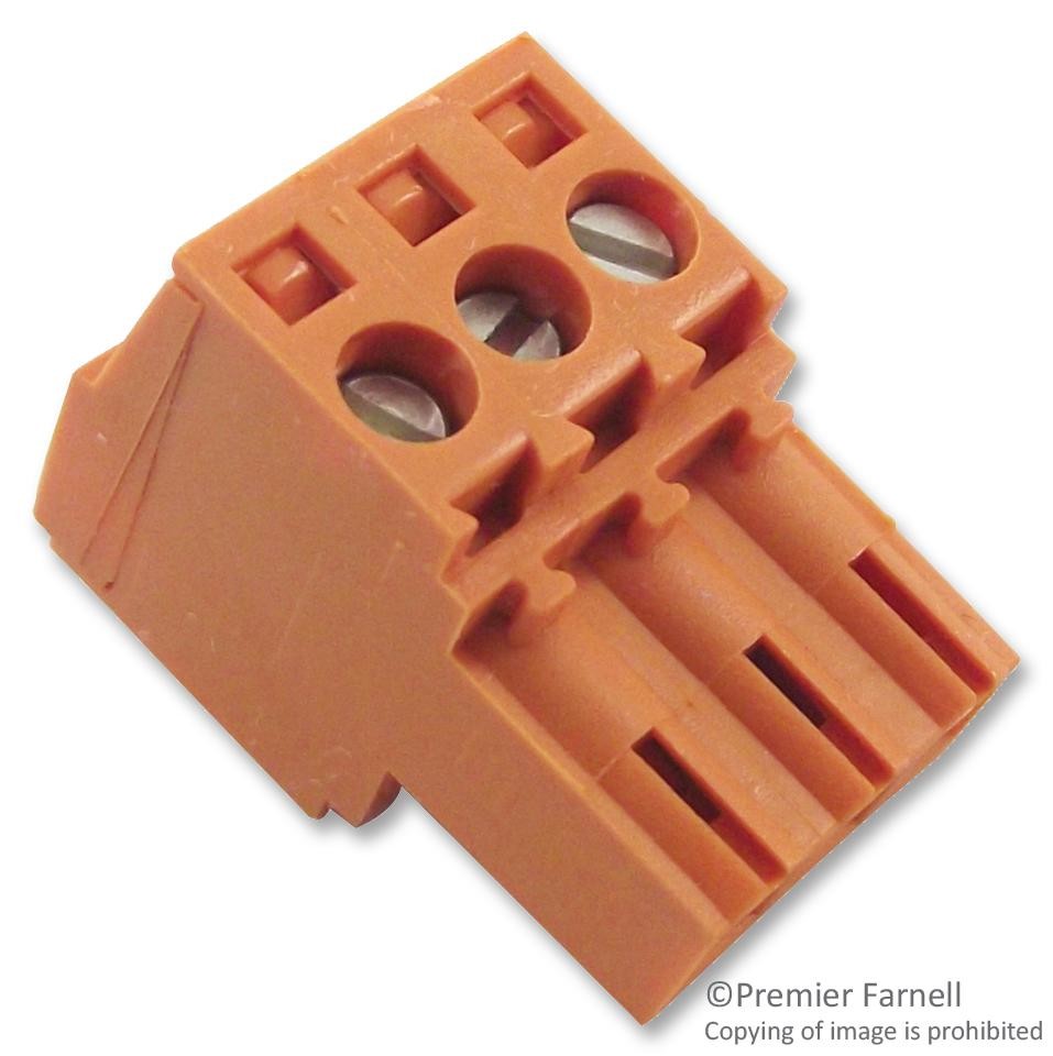 Weidmuller Bl 3.5/6 Terminal Block, Pluggable, 6Pos, 14Awg